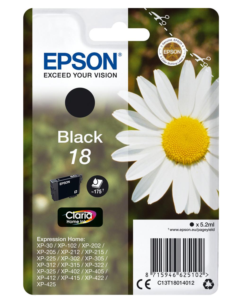 Epson 18 Daisy Black Standard Capacity Ink Cartridge 5ml - C13T18014012