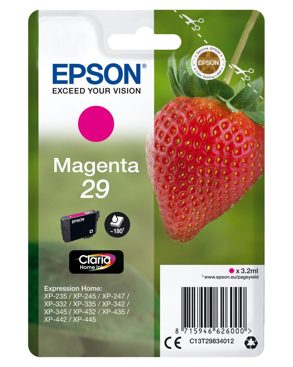 Epson 29 Strawberry Magenta Standard Capacity Ink Cartridge 3ml - C13T29834012