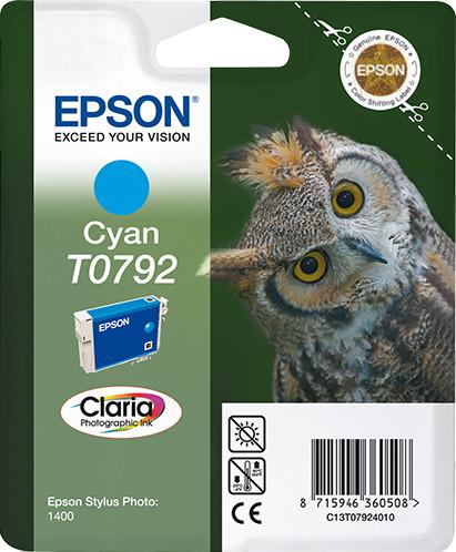 Epson Owl Singlepack Cyan T0792 Claria Photographic Ink Ink Cartridge