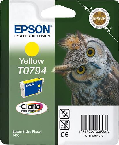 Epson Owl Singlepack Yellow T0794 Claria Photographic Ink Ink Cartridge