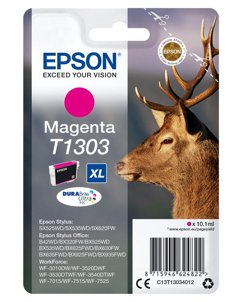 Epson T1303 Stag Magenta High Yield Ink Cartridge 10ml - C13T13034012