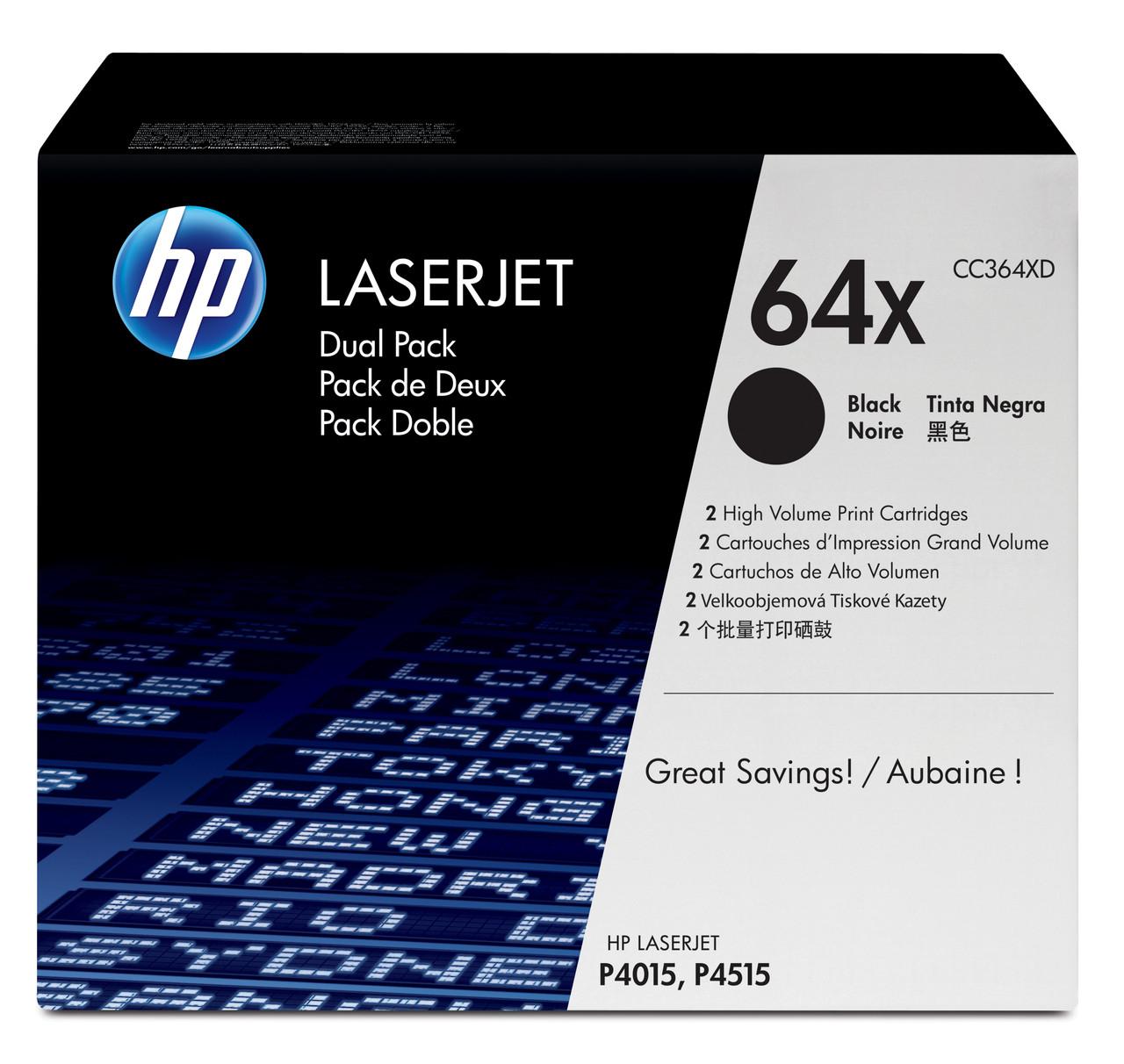 HP 64X Original Black Multipack 2pc(s)