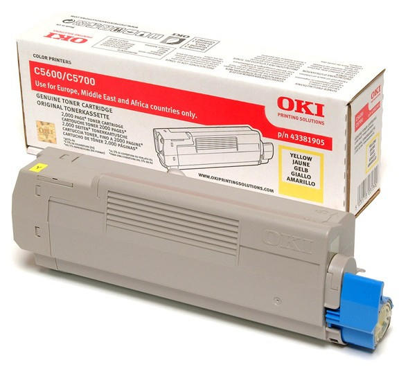 Oki OKI 43381905 Original Yellow Toner Cartridge