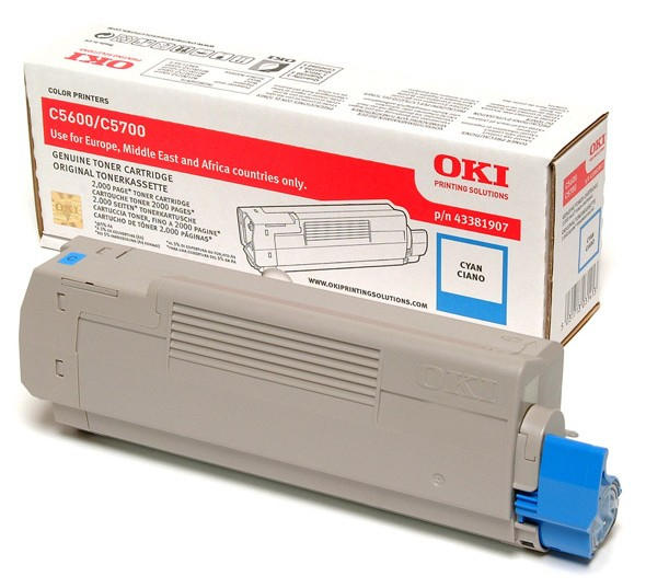 Oki OKI 43381907 Original Cyan Toner Cartridge