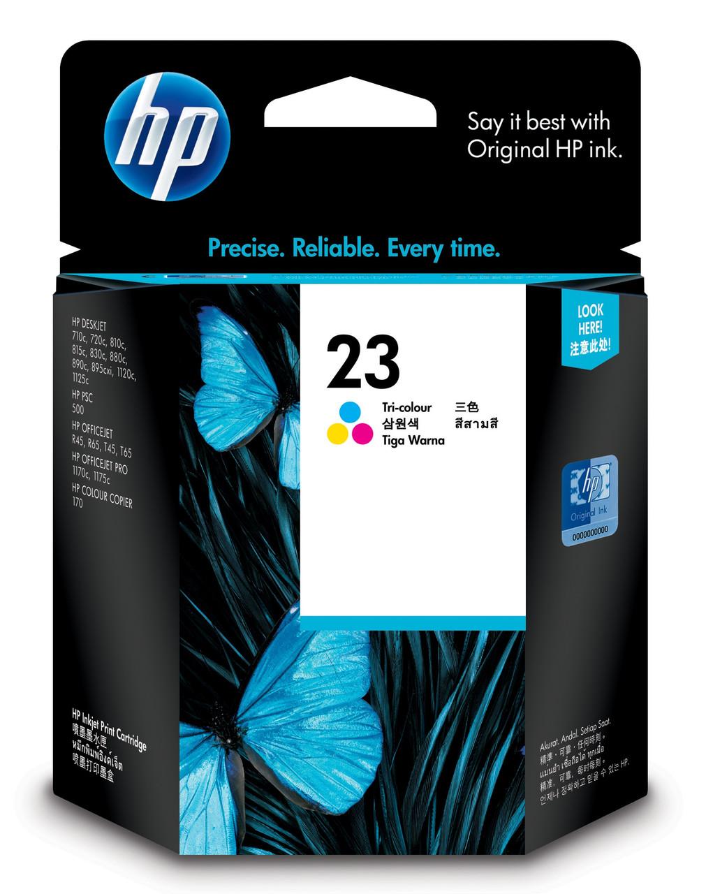 HP Original HP 23 Cyan, Magenta, Yellow Ink Cartridge (C1823D)