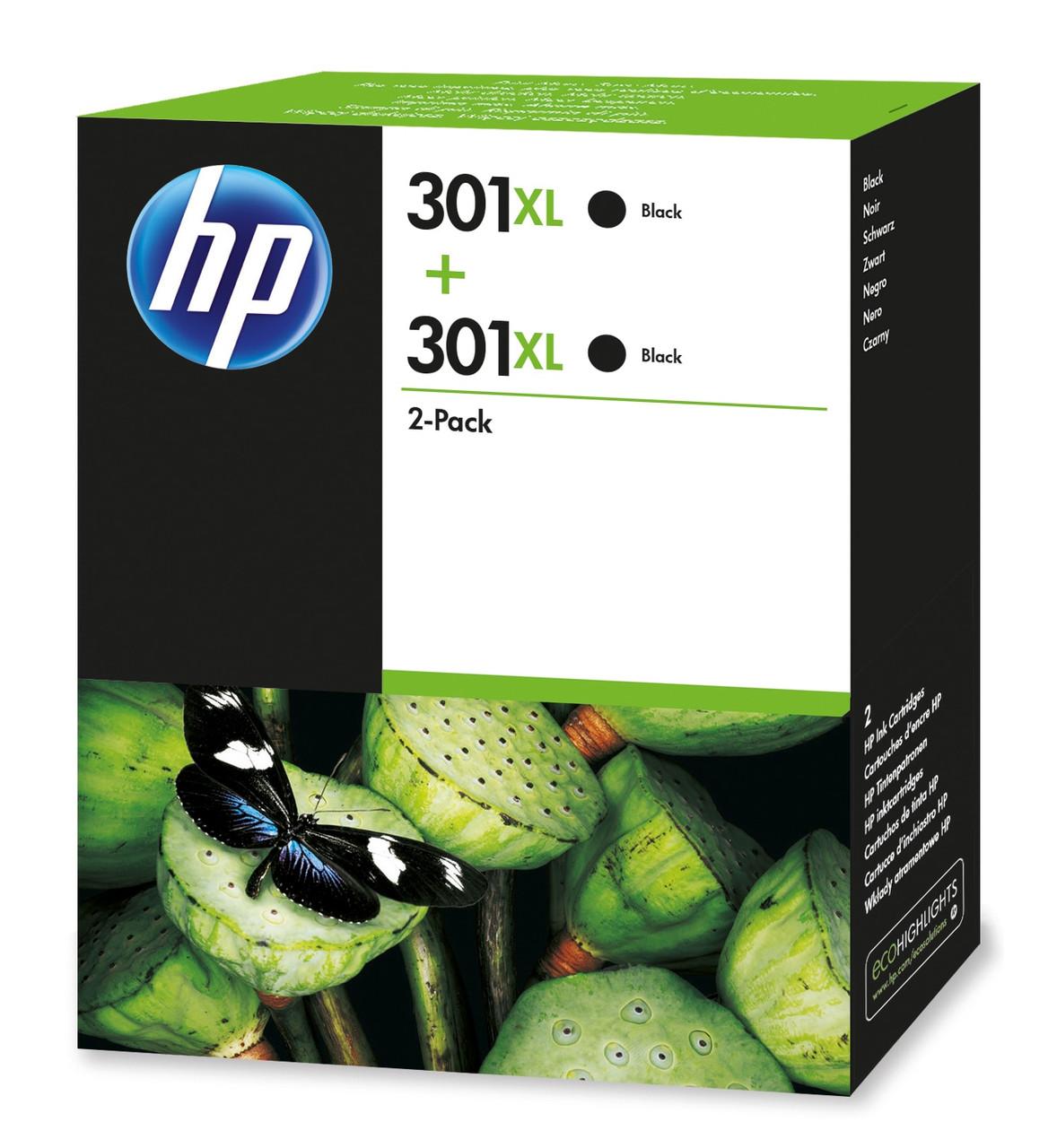 HP Original HP 301XL Black Multipack of Ink Cartridges (D8J45AE)