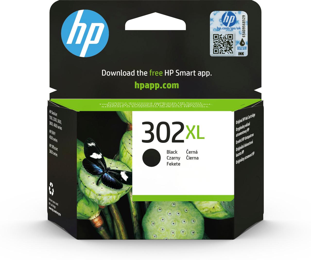 HP Original HP 302XL Black Ink Cartridge (F6U68AE)