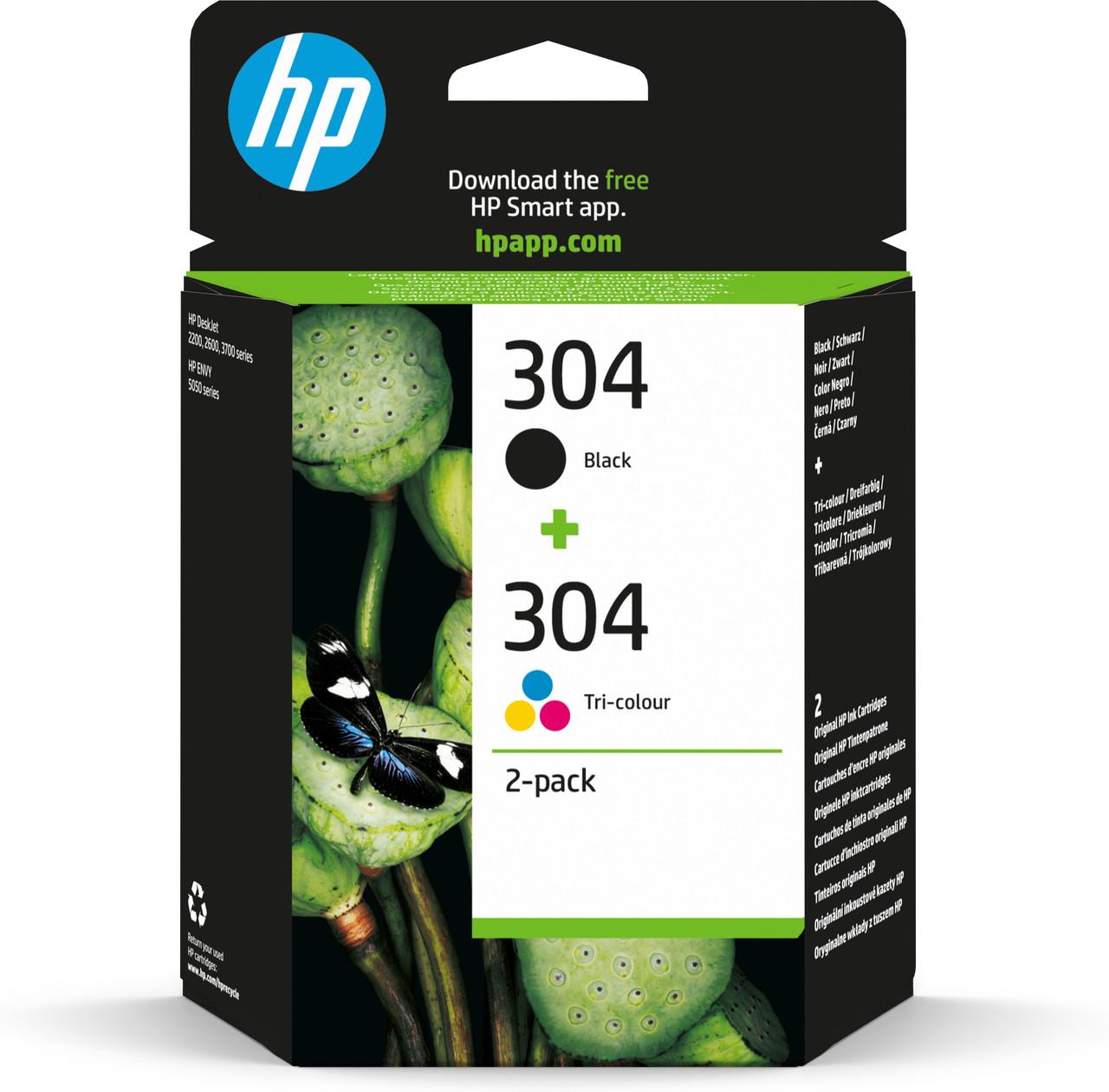 HP Original HP 304 Black,Cyan, Magenta, Yellow Multipack of Ink Cartridge (3JB05AE)
