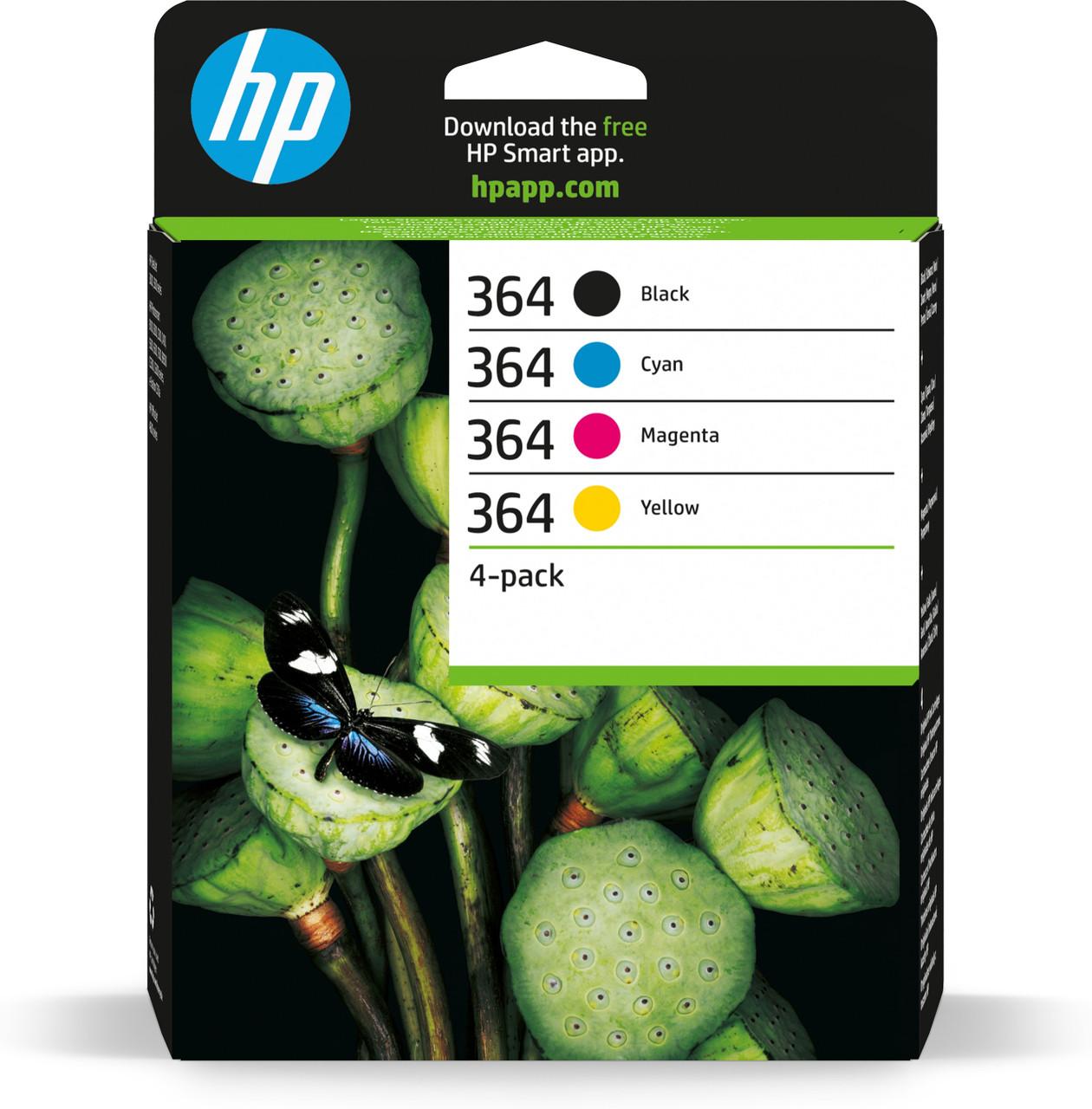HP Original HP 364 Black,Cyan, Magenta, Yellow Multipack of Ink Cartridges (N9J73AE)