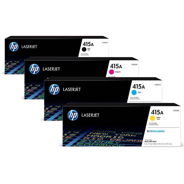 HP Original HP 4 Colour HP 415A Toner Cartridge Pack W2030A, W2031A, W2033A, W2032A
