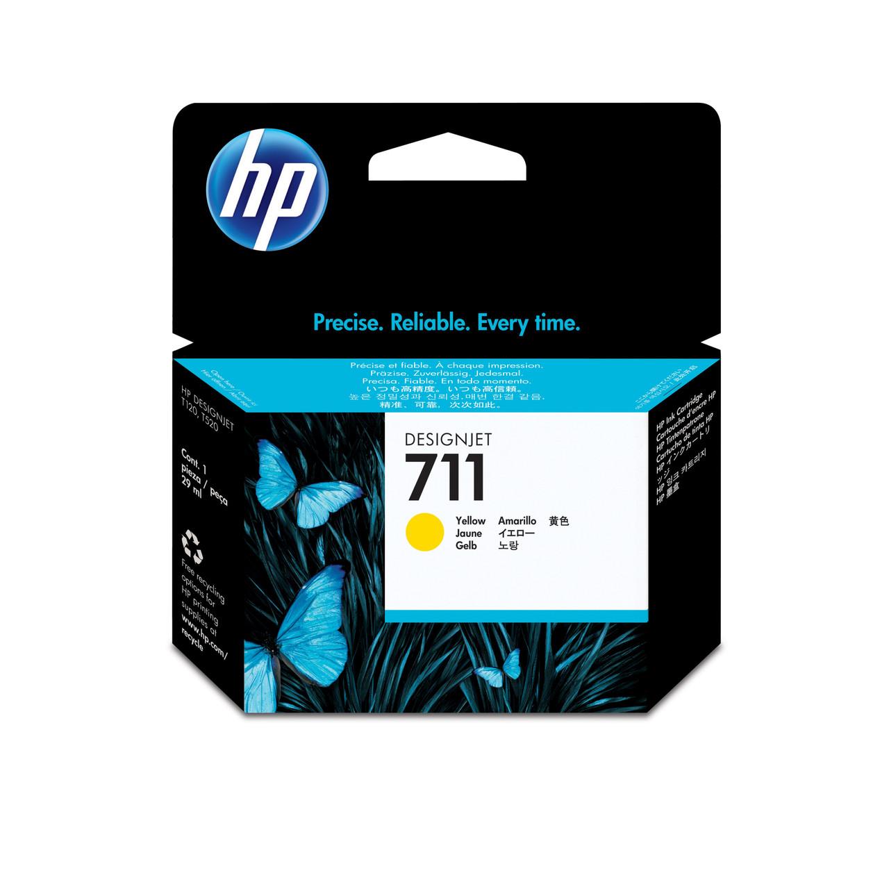 HP Original HP 711 Yellow Ink Cartridge (CZ132A)
