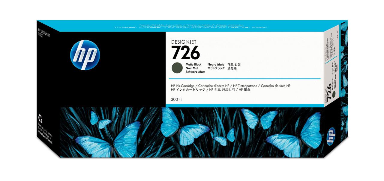 HP Original HP 726 Matte Black Ink Cartridge (CH575A)