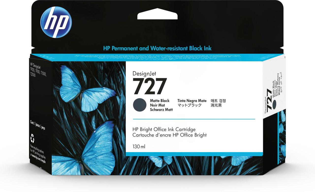 HP Original HP 727 Matte Black Ink Cartridge (B3P22A)