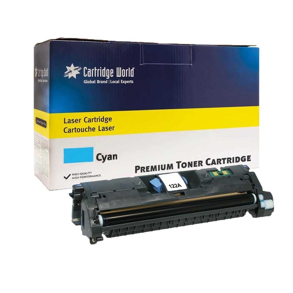 Cartridge World Compatible with HP 122A Cyan LaserJet Toner Cartridge Q3961A