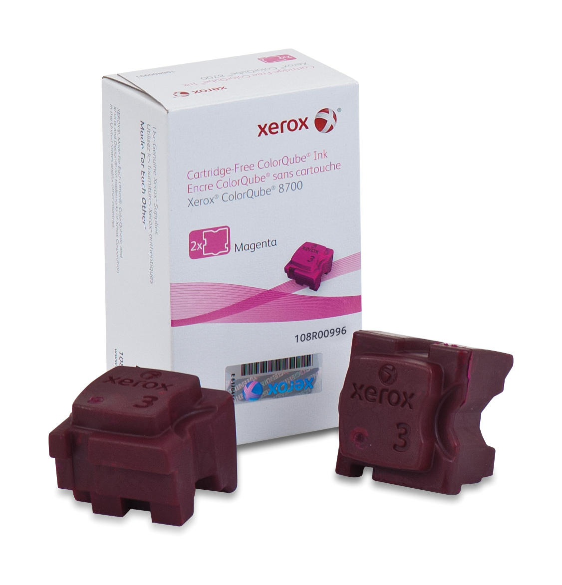 Xerox Genuine ColorQube 8700/8900 Solid Ink Magenta2 Sticks, Yield 4,200 Pages