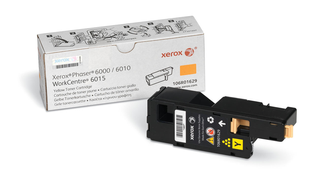Xerox Phaser 6000/6010 / Workcentre 6015, Standard Capacity Yellow 1,000 Pages Toner Cartridge