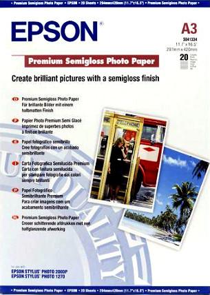 Epson EPSON A3 SEMIGLOSS PHOTO PAPER EPSON A3 PREMIUM SEMIGLOSS PHOPAPER