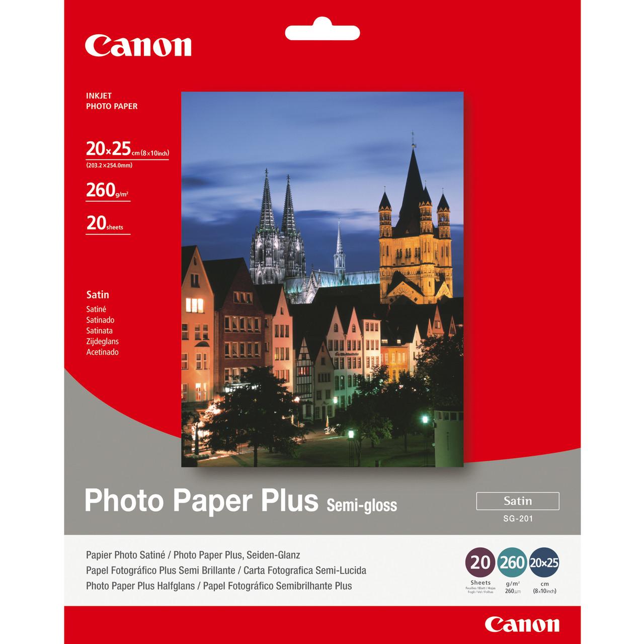 Canon Sg-201 8X10 Photo Paper Bj Media 20 Sheets