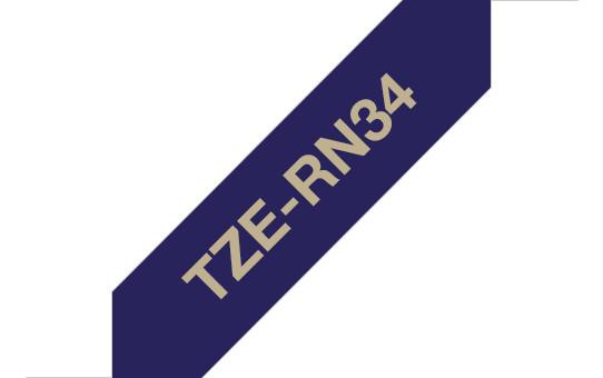 Brother BROTHER PTOUCH RIBBON 12MM X 4M GOLD ON NAVY BLUE