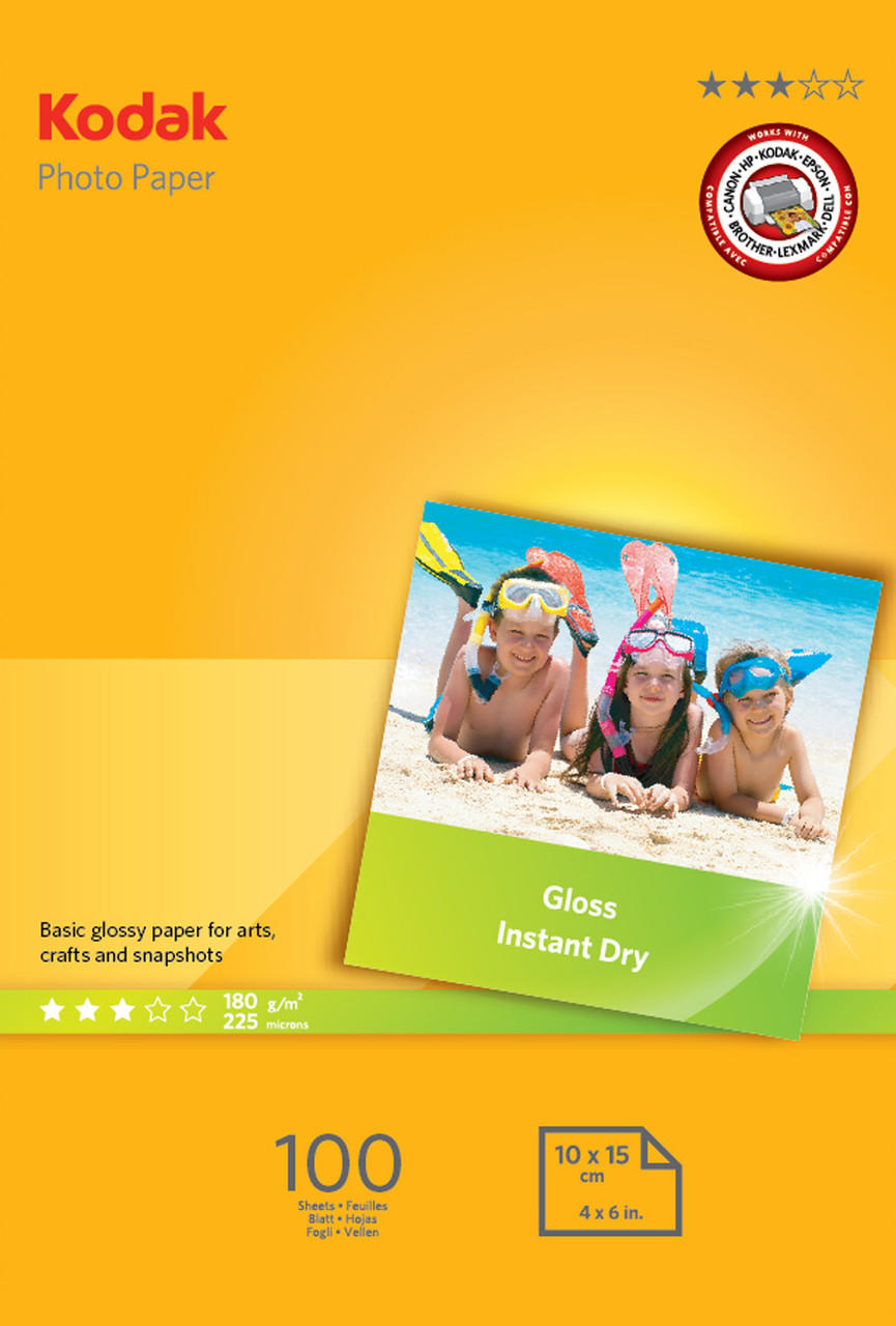 Kodak KODAK PHOTO GLOSS PAPER A6 (4x6) 180GSM (100 PACK)