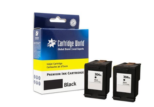 Cartridge World Compatible with HP 304XL Black (N9K08AE) Ink Cartridge Twin Pack