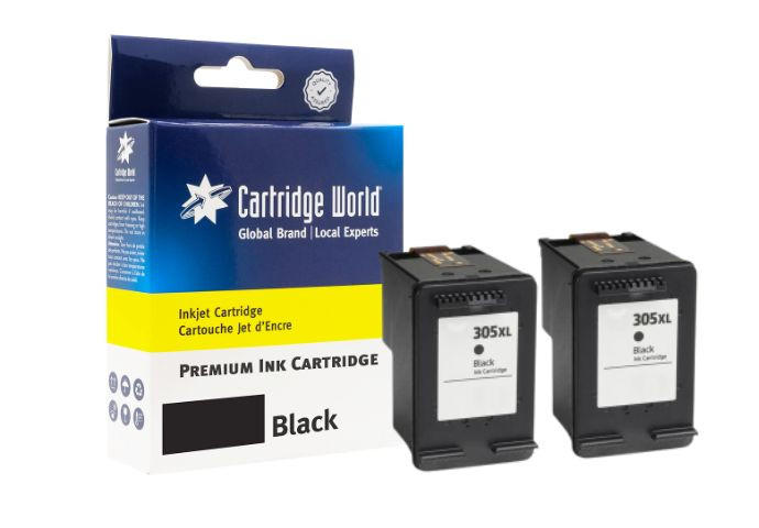 Cartridge World Compatible with HP305XL Black Ink Cartridge Double Pack (3YM62AE)