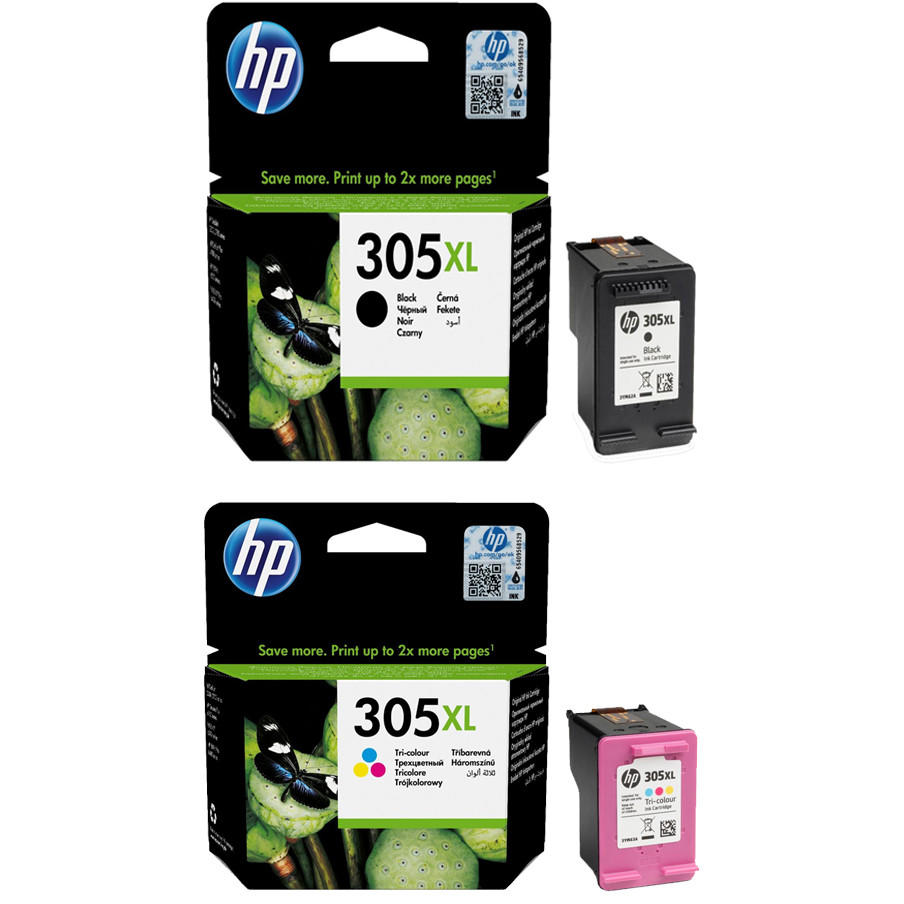 HP 305XL High Yield Original Black & Tri Colour Ink Cartridge Multipack (6ZA94AE)