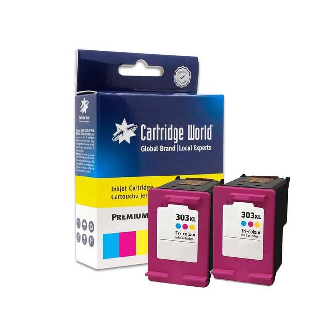 Cartridge World Compatible with HP 303XL Colour Ink Cartridge Twin Pack (T6N03AE)