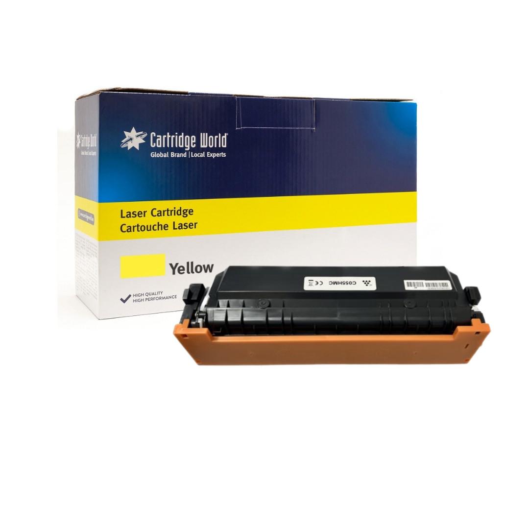 Cartridge World Compatible Canon 055HY Yellow High Capacity Toner Cartridge 5.9k pages - 3017C002