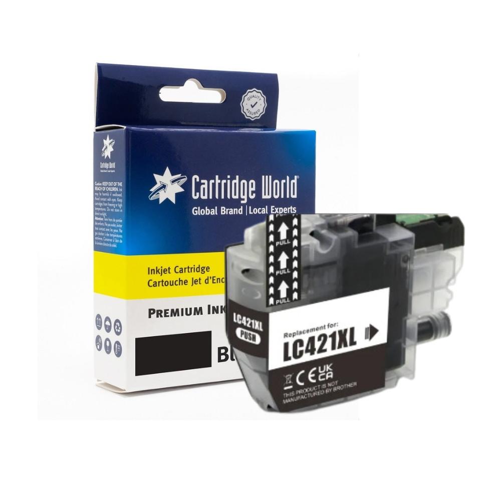 Cartridge World Compatible Brother High Yield Black Ink Cartridge 500 pages - LC421XLBK