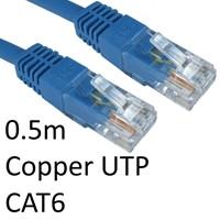 Cartridge World RJ45 (M) to RJ45 (M) CAT6 0.5m Blue OEM Moulded Boot Copper UTP Network Cable