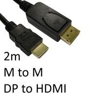 Cartridge World DisplayPort (M) to HDMI (M) 2m Black OEM Display Cable