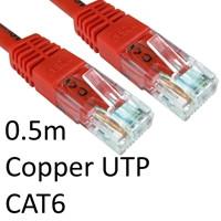 Cartridge World RJ45 (M) to RJ45 (M) CAT6 0.5m Red OEM Moulded Boot Copper UTP Network Cable