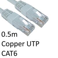 Cartridge World RJ45 (M) to RJ45 (M) CAT6 0.5m White OEM Moulded Boot Copper UTP Network Cable