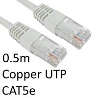 Cartridge World RJ45 (M) to RJ45 (M) CAT5e 0.5m White OEM Moulded Boot Copper UTP Network Cable
