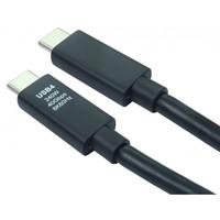 Cartridge World CW USB4 40Gbps 240W EPR C-C Cable 5 Amp, Power Delivery, High-Speed Data Transfer, USB Type-C Connector, USB4 Certified, 1 Meter Length, Black