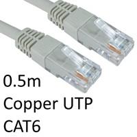Cartridge World RJ45 (M) to RJ45 (M) CAT6 0.5m Grey OEM Moulded Boot Copper UTP Network Cable