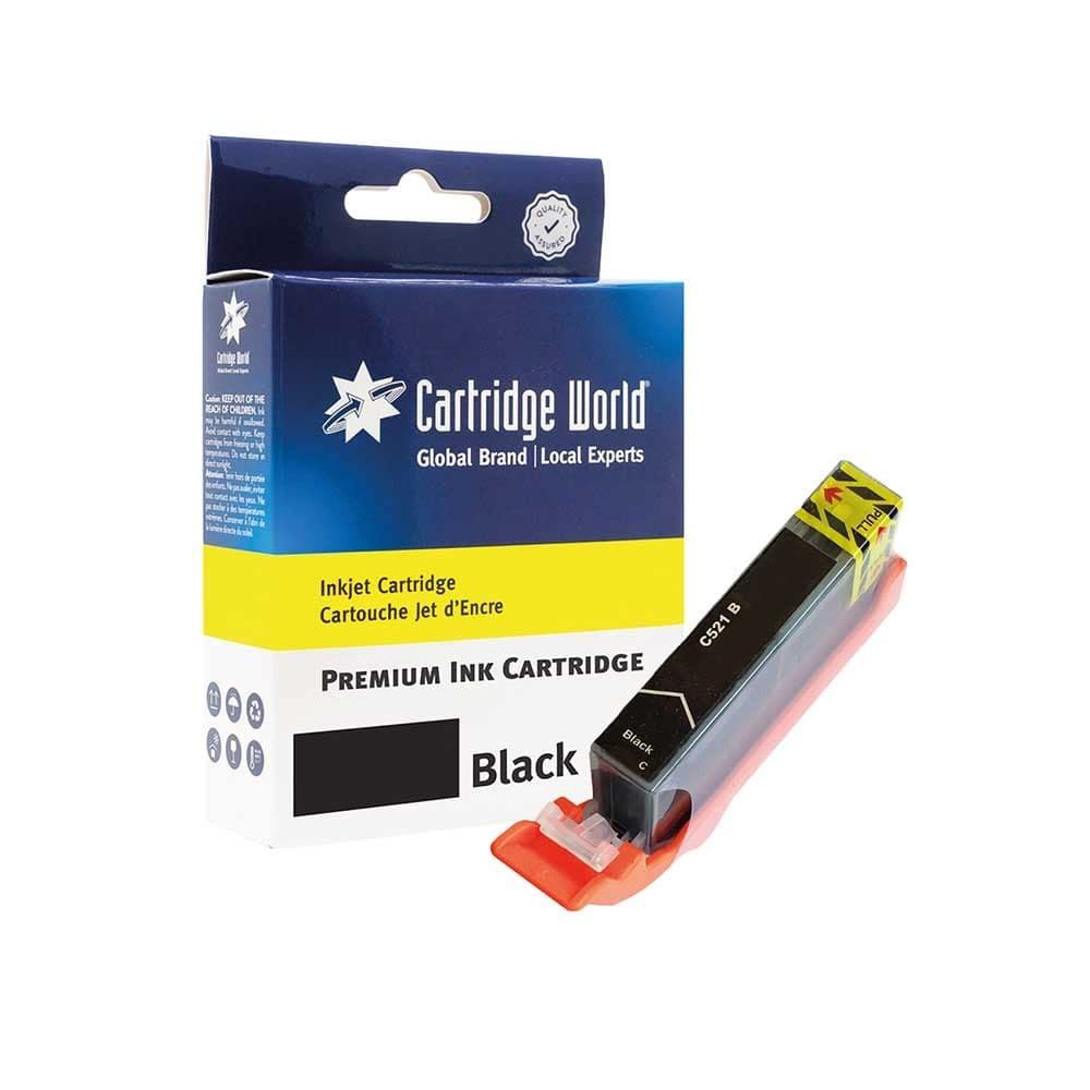 Cartridge World Compatible with Canon CLI-521BK Black Inkjet Cartridge 2933B001