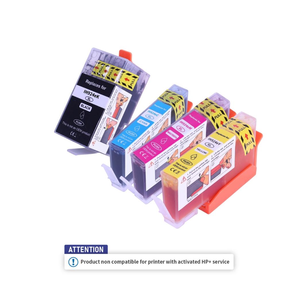 924 Druckerpatronen Kompatibel mit HP 924 Patronen für Officejet Pro 8120 8123 8130 8133 8122e 8124e 8125e 8132e 8134e 8135e 8138e 8139e, mit Chipentfernungswerkzeug, 4er Pack 924 Druckerpatronen Kompatibel mit HP 924 Patronen für Officejet Pro 8120 8123 8130 8133 8122e 8124e 8125e 8132e 8134e 8135e 8138e 8139e, mit Chipentfernungswerkzeug, 4er Pack