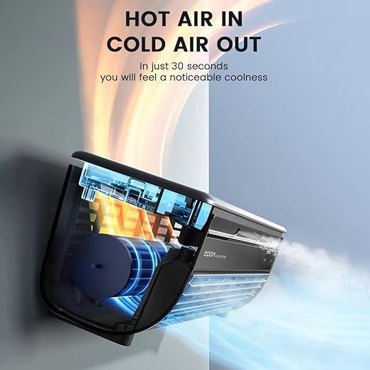 Edon E868T Wireless Portable Instant Chill Mist Cooling Fan