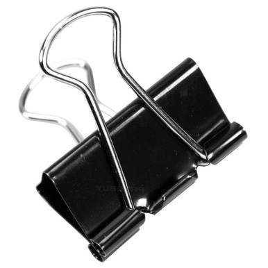 ValueX Foldback Clip 19mm Black PK50 - Foldback Clips - Metal Clips