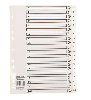 ValueX Index PP A-Z A4 WH - Index Dividers - A-Z Index