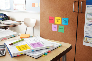 Post it Super Sticky Z Notes Playful Colours 76x76mm 90 Sheets (Pack 6) 7100258797 -