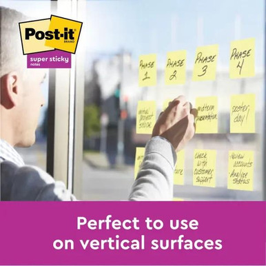 Super Sticky Notes 76x76mm Canary Yellow Promo Pack 90 Sheets per Pad (Pack 2