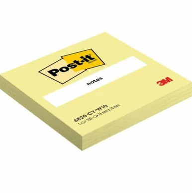 Notes Retail Display 76x76mm 100 Sheets Canary Yellow (Pack 10) - 7100317841