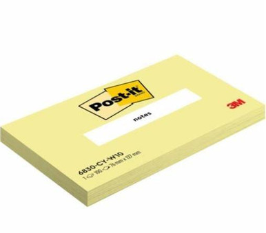Notes Retail Display 76x127mm 100 Sheets Canary Yellow (Pack 10) - 7100317839