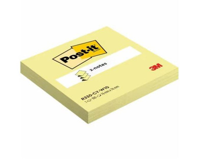 Z Notes Retail Display 76x76mm 100 Sheets Canary Yellow (Pack 10) - 710031783
