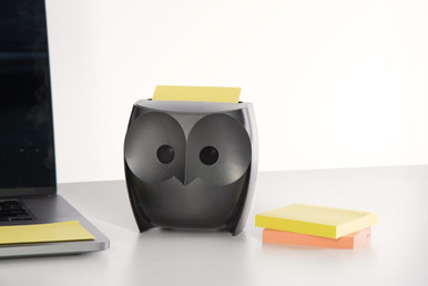 Z-Notes Dispenser Owl Black + 2 Packs Post-it Super Sticky Z-Notes 45 Sheets
