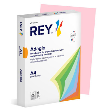 Rey Adagio Paper A4 80gsm Pink (Ream 500) RYADA080X428 - Copy Paper - Tinted Paper