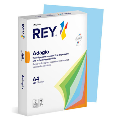 Rey Adagio Paper A4 80gsm Bright Blue (Ream 500) RYADA080X421 - A4 Paper - Tinted Pap